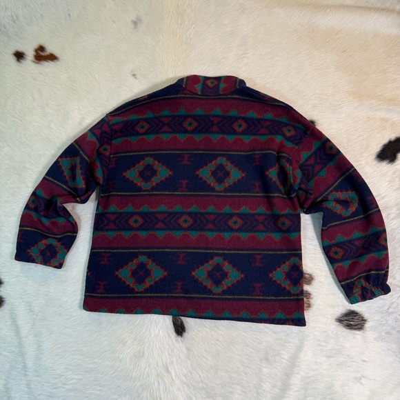 Vintage Southwestern Print Fleece Pullover – Men’s XL - Picture 2 of 2